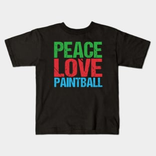 Peace Love Paintball Kids T-Shirt